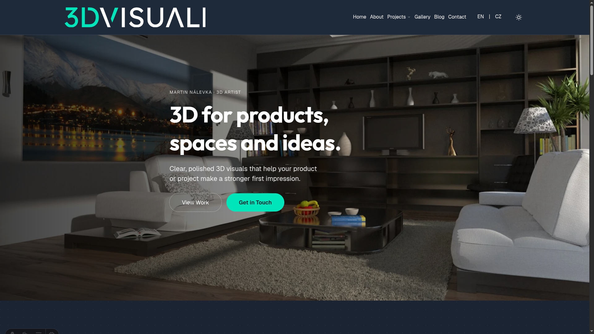 3dvisuali Website - 3D for products, spaces and ideas